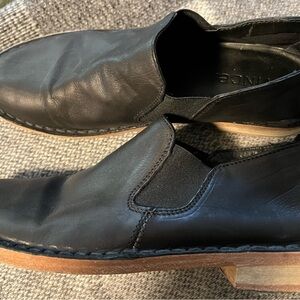 Vince Black Leather Ankle Shoes/Boots 6.5/37